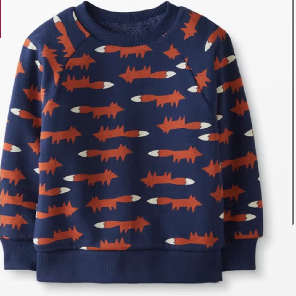 new in bag! Hanna Andersson kid marshmallow fleece reversible sweatshirt